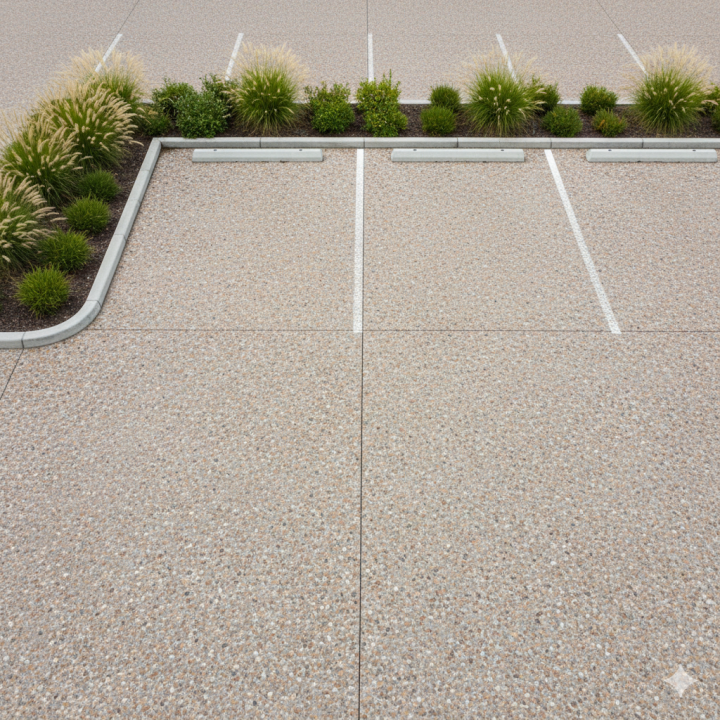 Parking béton désactivé avec jardin Dax